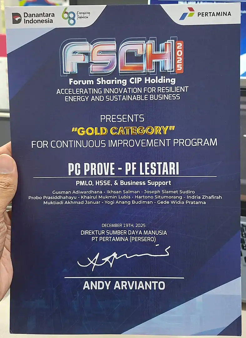 FSCH 2025 Gold Category Certificate